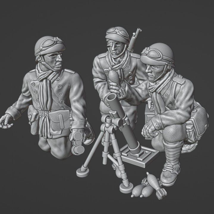 28mm french 60mm Brandt mortar and dragons portes by Colonel Muller