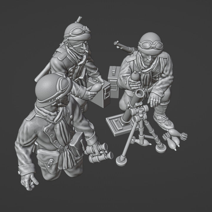 28mm french 60mm Brandt mortar and dragons portes by Colonel Muller