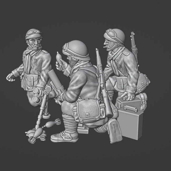 28mm french 60mm Brandt mortar and dragons portes by Colonel Muller