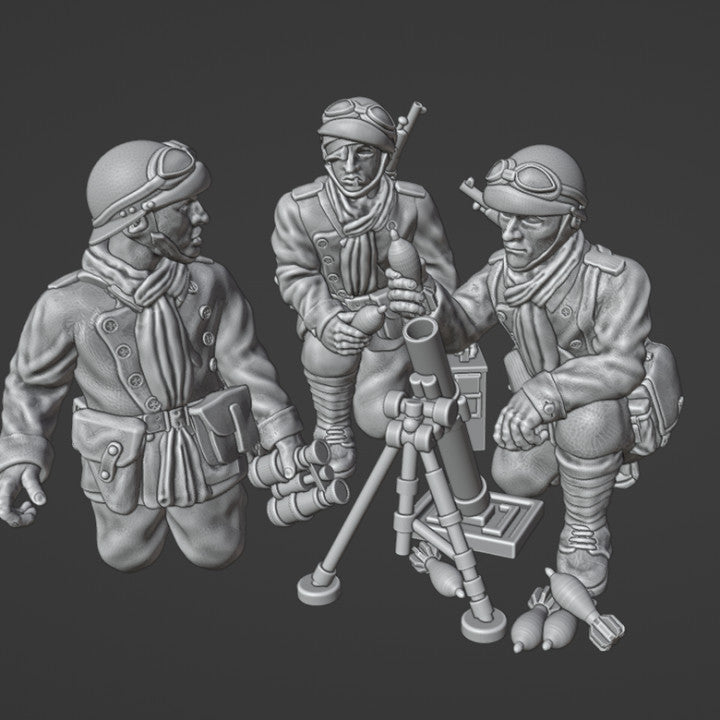 28mm french 60mm Brandt mortar and dragons portes by Colonel Muller