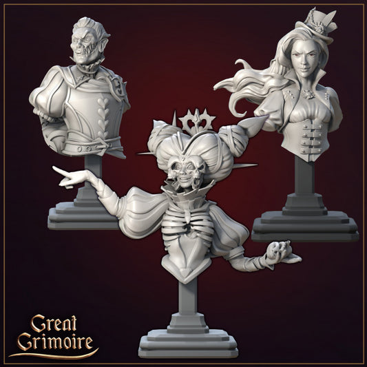 Heartless Queen, Alice,Knave of Hearts'(Busts) by Great Grimoire
