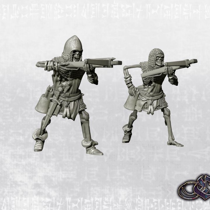 "Revived crossbowmen – 14th century" by Ezipion miniatures