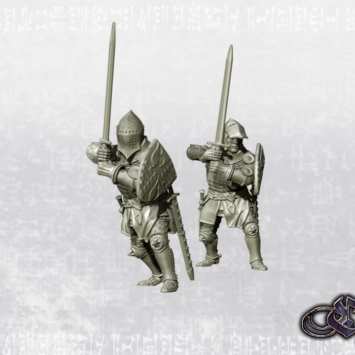 "Laurence Hastingson foot & Great Sword - 14th century" by Ezipion miniatures