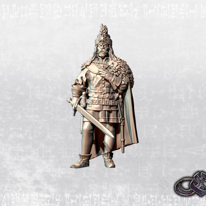 "Vlad Tepes on foot" by Ezipion miniatures.