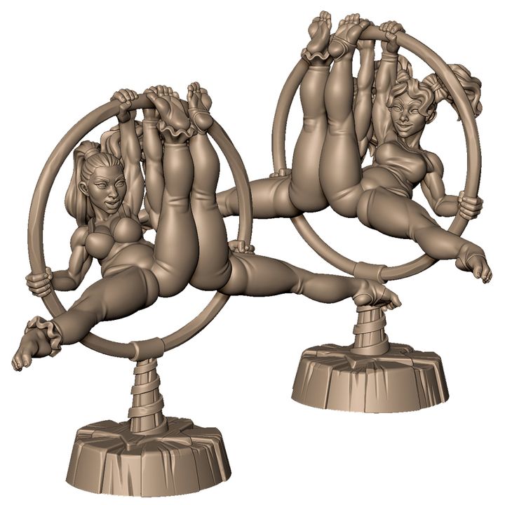 Circus acrobats diorama +NSFW by Menagerie Miniature