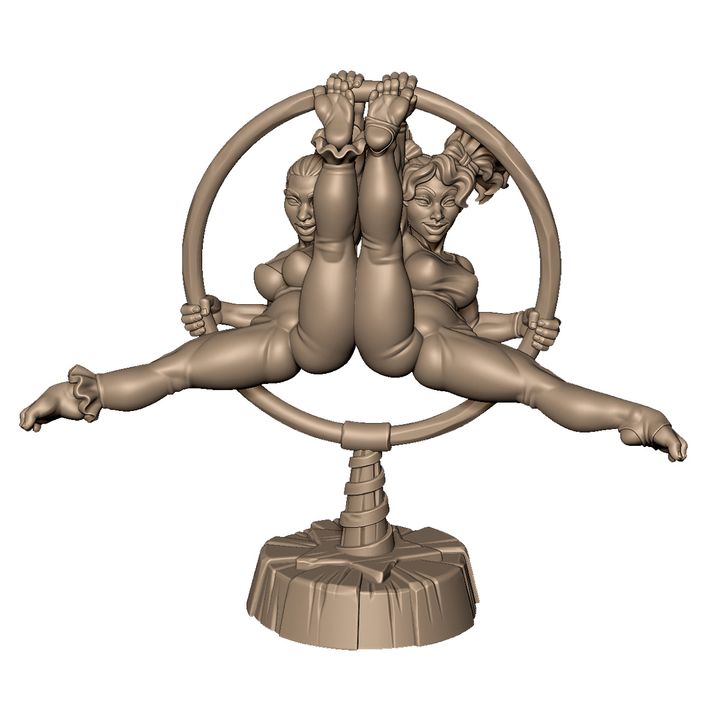 Circus acrobats diorama +NSFW by Menagerie Miniature
