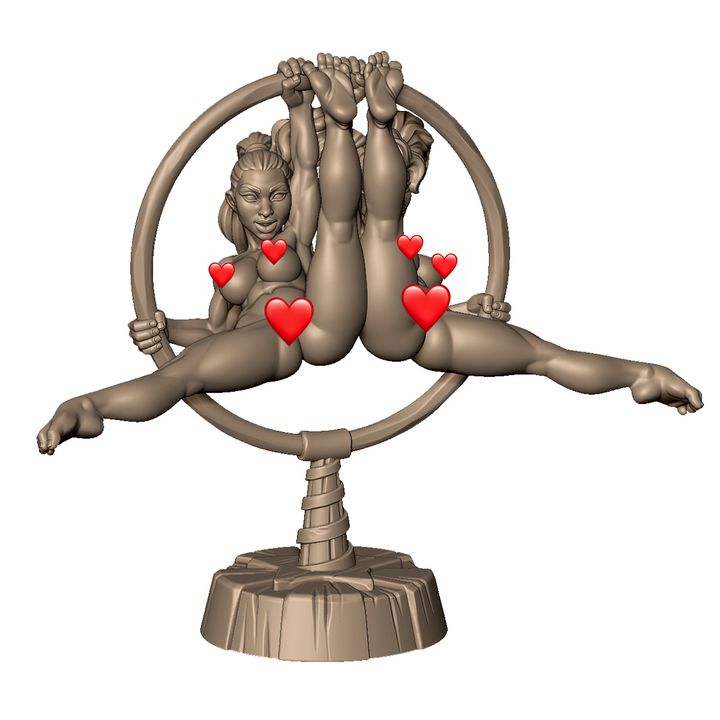 Circus acrobats diorama +NSFW by Menagerie Miniature