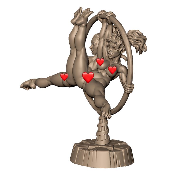 Circus acrobats diorama +NSFW by Menagerie Miniature