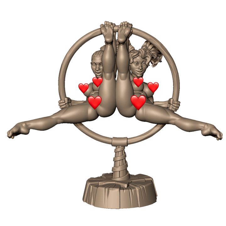 Circus acrobats diorama +NSFW by Menagerie Miniature