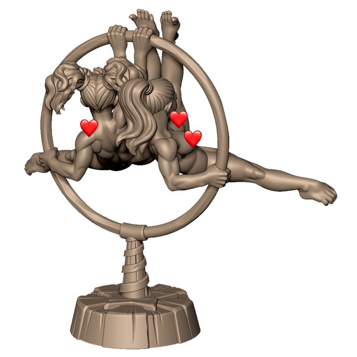 Circus acrobats diorama +NSFW by Menagerie Miniature