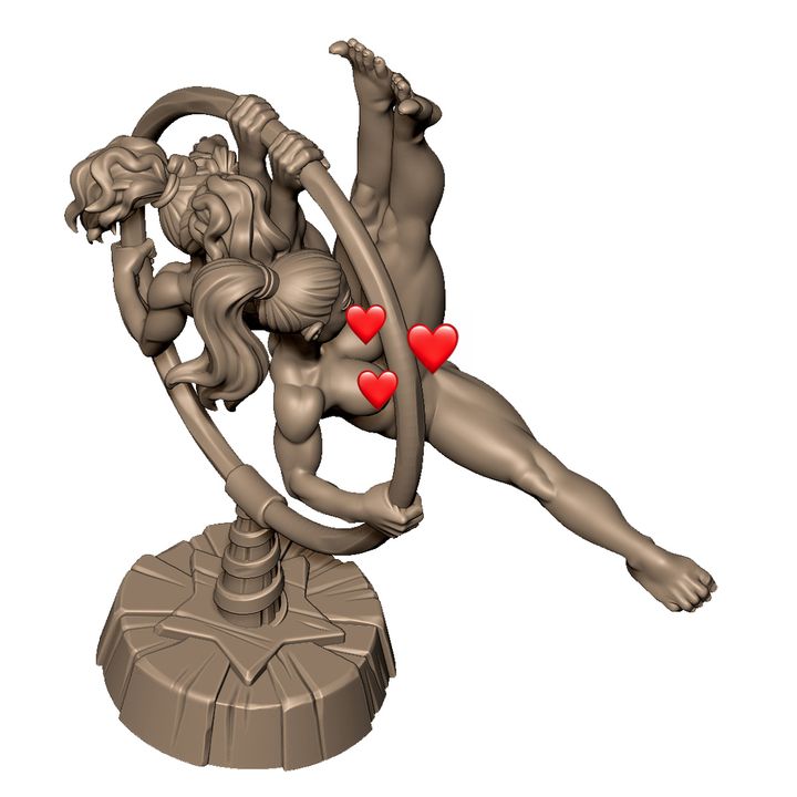 Circus acrobats diorama +NSFW by Menagerie Miniature