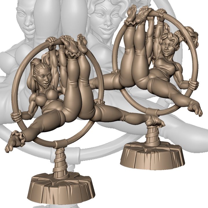 Circus acrobats diorama +NSFW by Menagerie Miniature