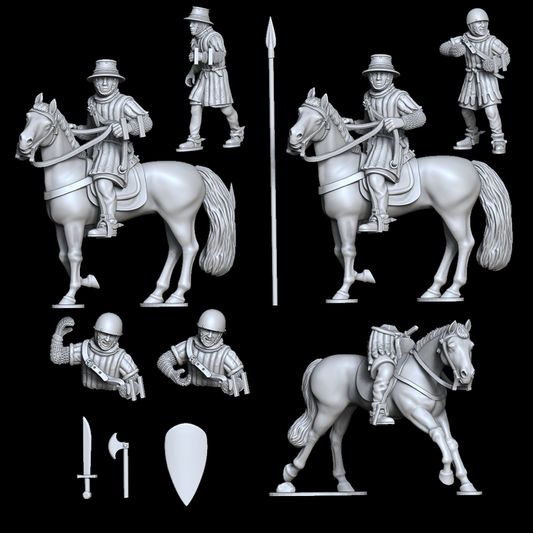 Mounted Sergeants 12-13th Century SET 1 (With option for foot sergeants) by Styriwar