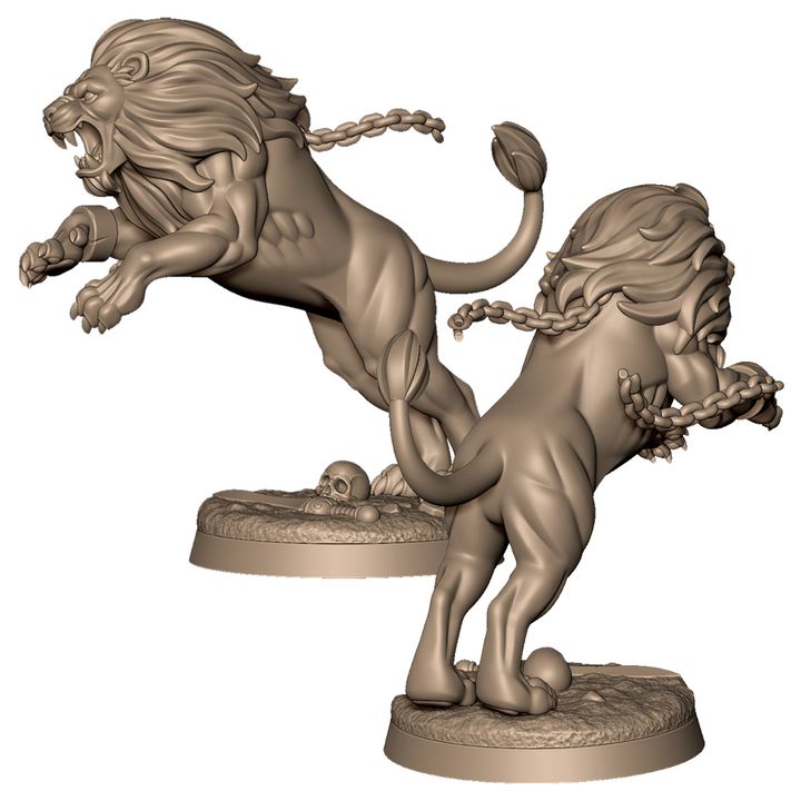 Gladiator arena lion by Menagerie Miniature