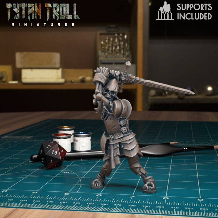 Armoured Skeleton 11 by Tytan Troll Miniatures