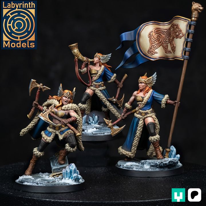 Valkyrie Berserkers Command Group by Labyrinth Models