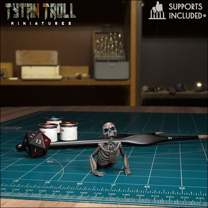 Crawling Skeleton 01 by Tytan Troll Miniatures