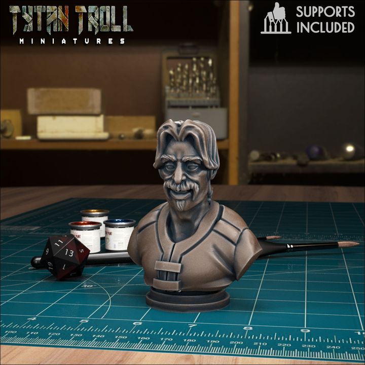 Dag Tomesku Bust by Tytan Troll Miniatures
