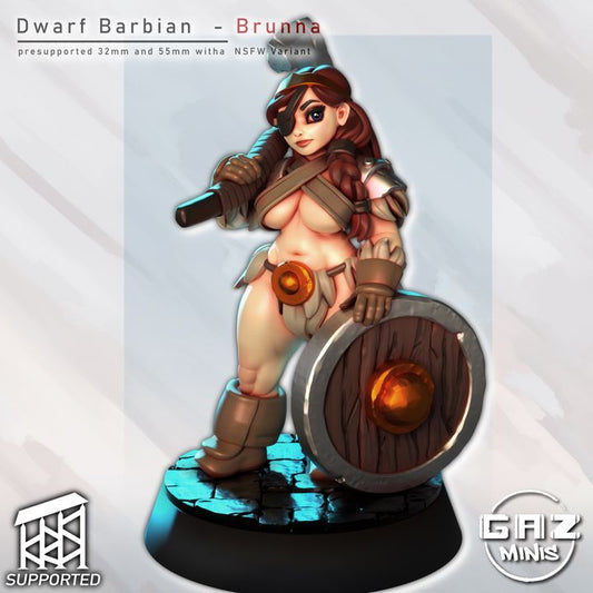 Brunna - Dwarf Barbian by Gaz Minis