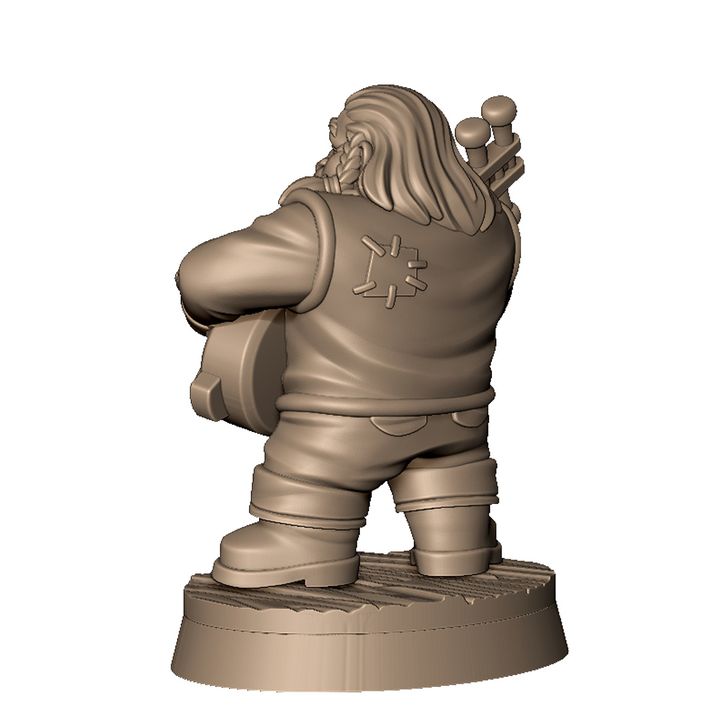 Dwarf musician by Menagerie Miniature