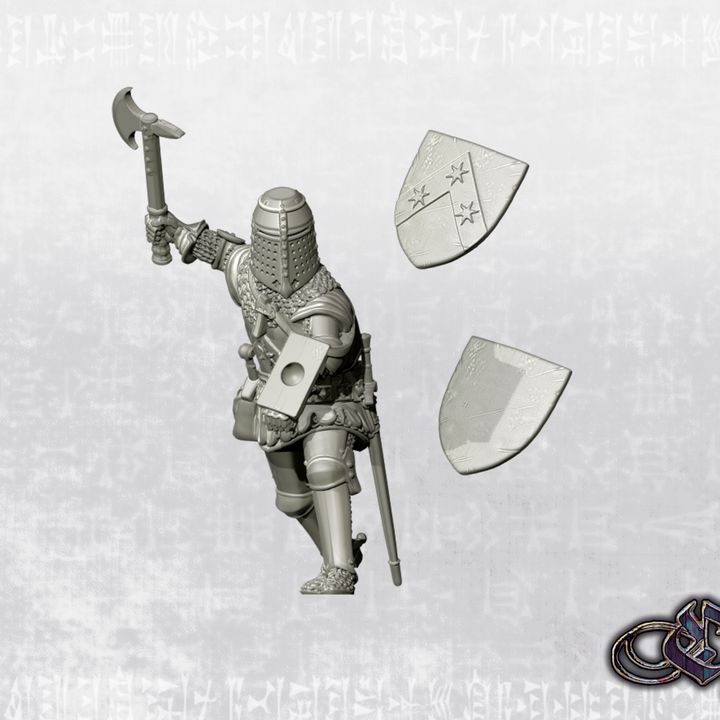 “Sir Reginald Cobham on foot – 14th century” by Ezipion miniatures