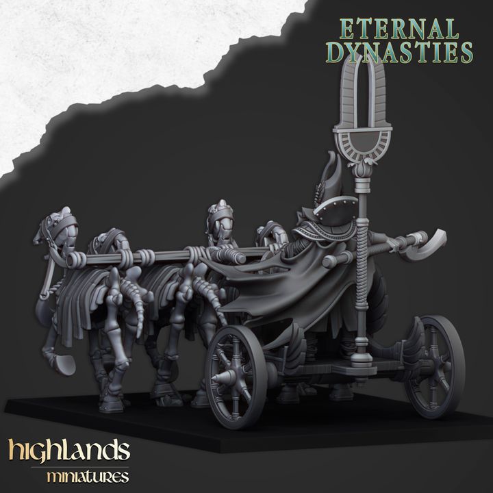 Eternal Pharaoh on chariot by Highlands Miniatures