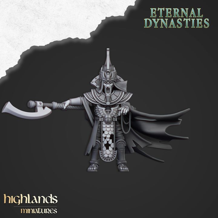 Eternal Pharaoh on chariot by Highlands Miniatures