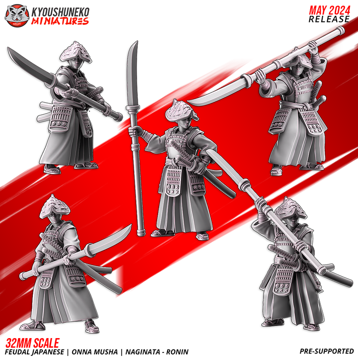 Onna Musha, Ronin, Naginata by Kyoushuneko Miniatures