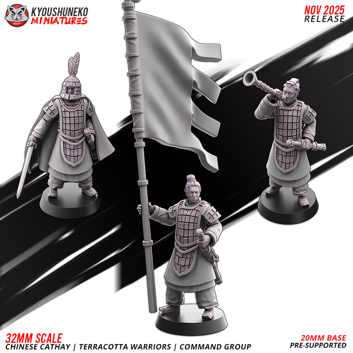 Chinese Cathay Terracotta Command group 3 by Kyoushuneko Miniatures
