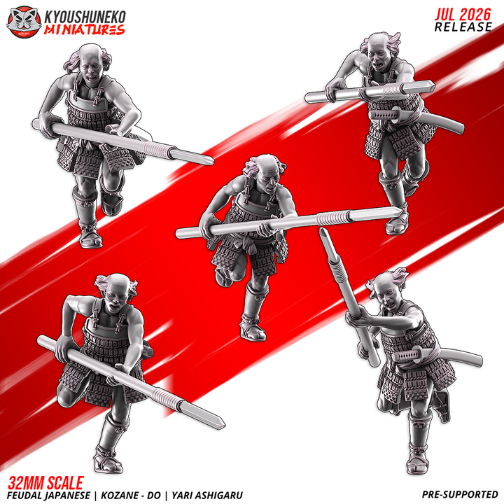 Kozane-dō, Yari Ashigaru – Idle by Kyoushuneko Miniatures