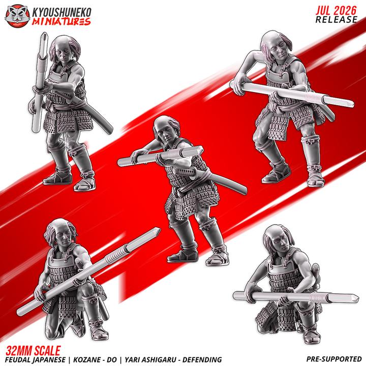 Kozane-dō, Teppo Ashigaru by Kyoushuneko Miniatures