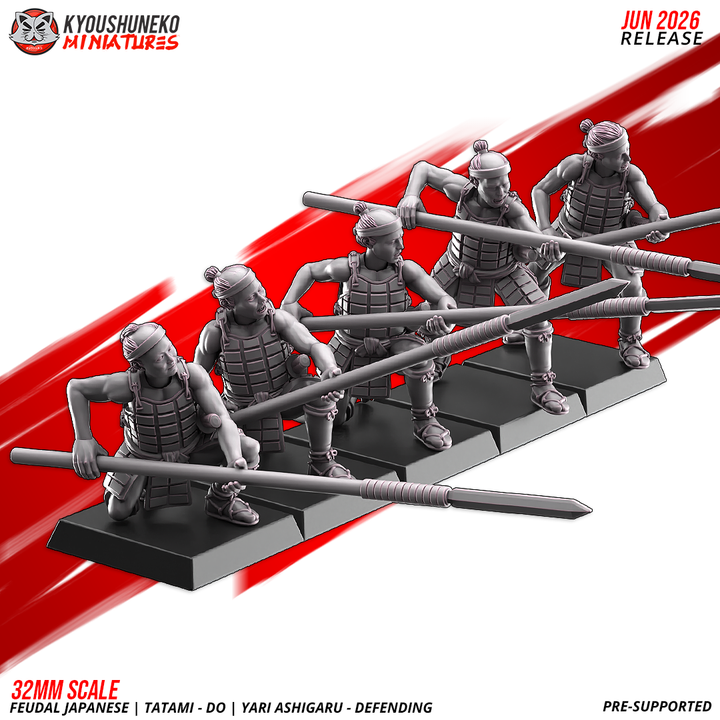 Tatami-dō Yumi Ashigaru Defending 1 by Kyoushuneko Miniatures