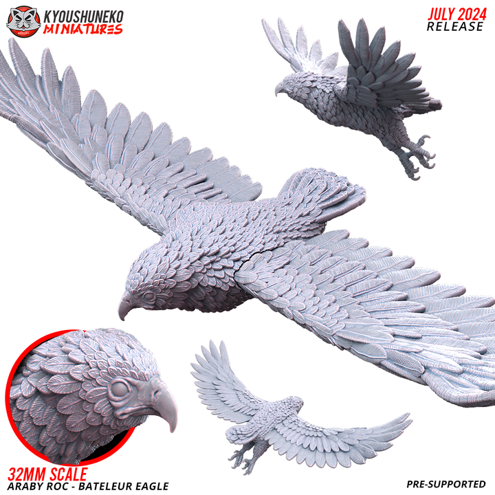 Araby Roc Bateleur Eagle by Kyoushuneko Miniatures.