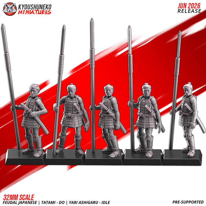 Tatami-dō Yari Ashigaru – Idle 1 by Kyoushuneko Miniatures