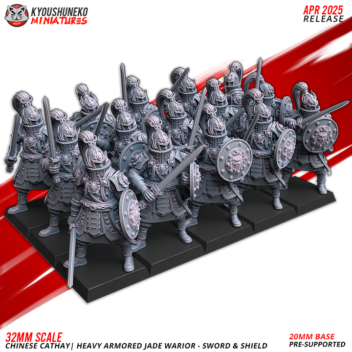Chinese Cathay Heavy Armored Jsde Warrior Sword & Shield by Kyoushuneko Miniatures