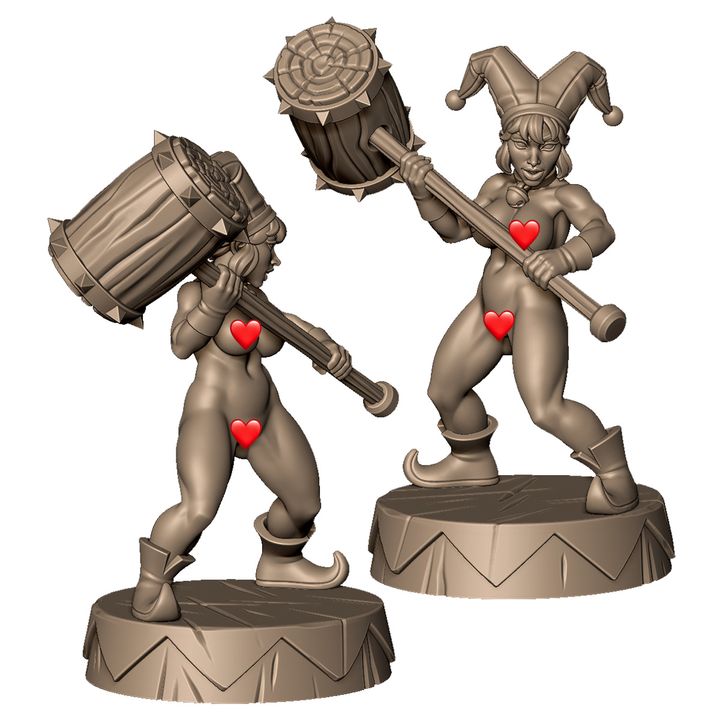 Female clown B from evil carnival circus +NSFW by Menagerie Miniature