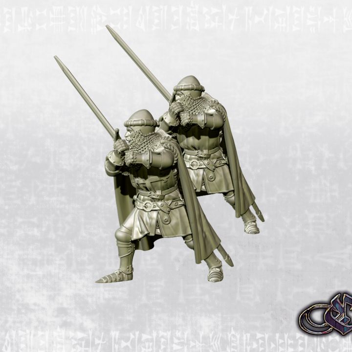 "Heavy Crusader-Knight on foot with two-handed sword - 14th century" by Ezipion miniatures