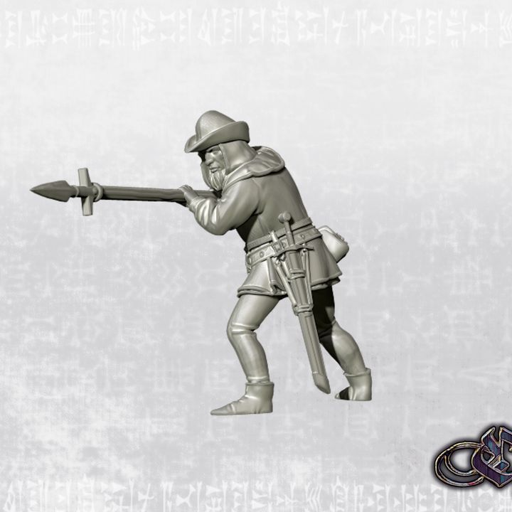 "Regadatore with hunting spear - 14th century" by Ezipion miniatures