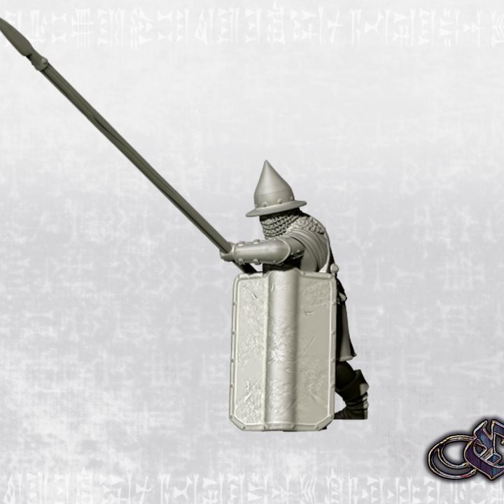 "Eastern Europe Mercenary with spear - 14th century" by Ezipion miniatures