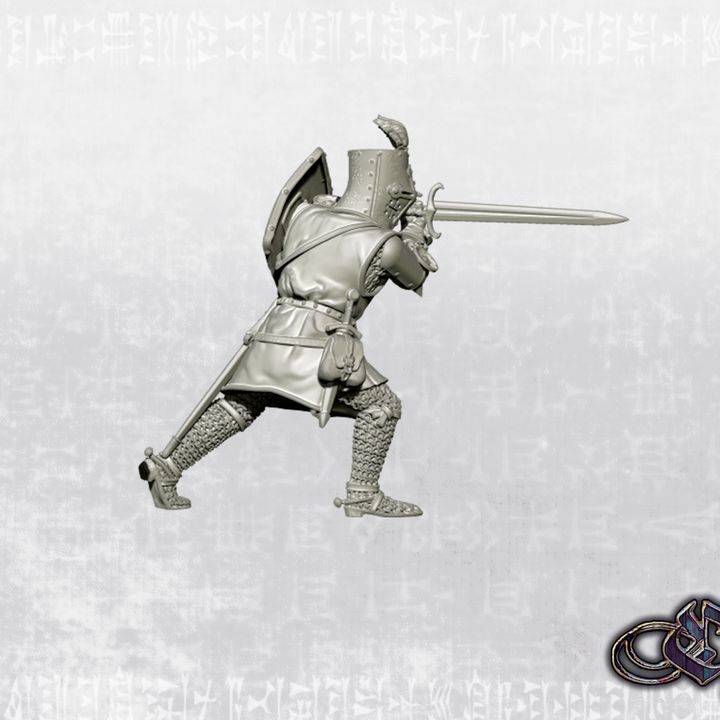"Castilian Knight on foot charging 1st Rank - Prof. Codolá version - 14th century" by Ezipion miniatures
