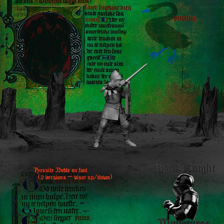 Age of Chivalry - Hussite Noble (on Foot) by Black Knight Miniatures