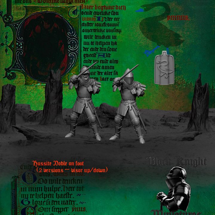 Age of Chivalry - Hussite Noble (on Foot) by Black Knight Miniatures
