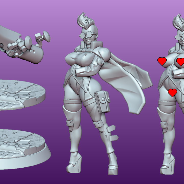 Gatling Girl Saria – Cyber Vanguard by Gaz Minis