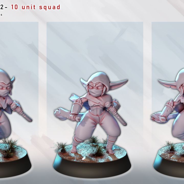 Goblin Tribe Part 2– 10 Goblin unit by Gaz Minis