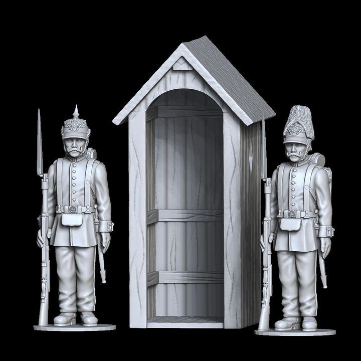 Prussian 1st Foot Guard (Parade-Uniform or Guard Duty) + Schildhaus (Sentry Box) 1860-1866 by Styriwar