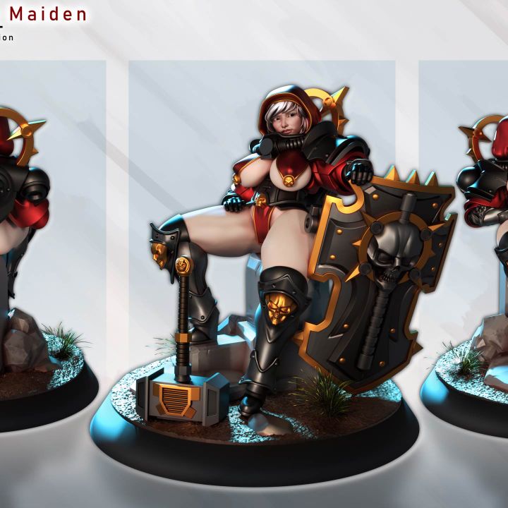 Guardian Maiden Pinup by Gaz Minis