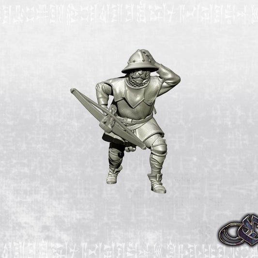 "Crossbowman Running Away - 14th century" by Ezipion miniatures