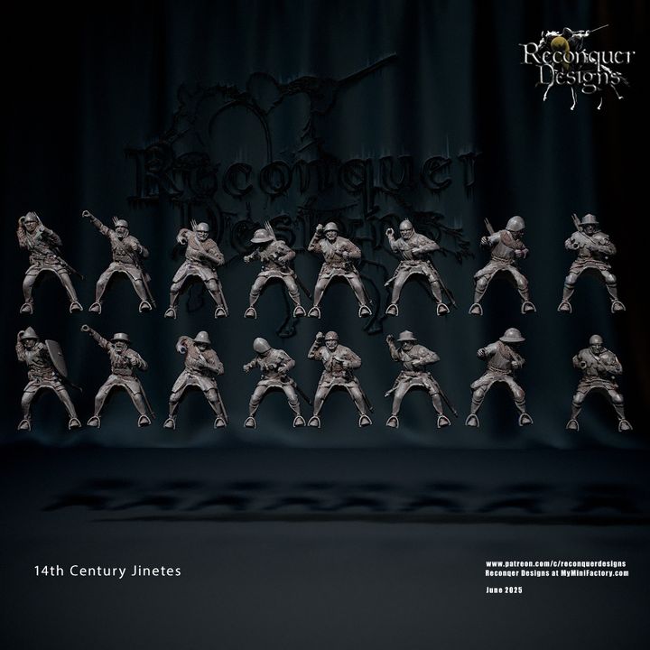 14th Century Jinetes (or mounted sergeants and Hobelars) by Reconquer Designs