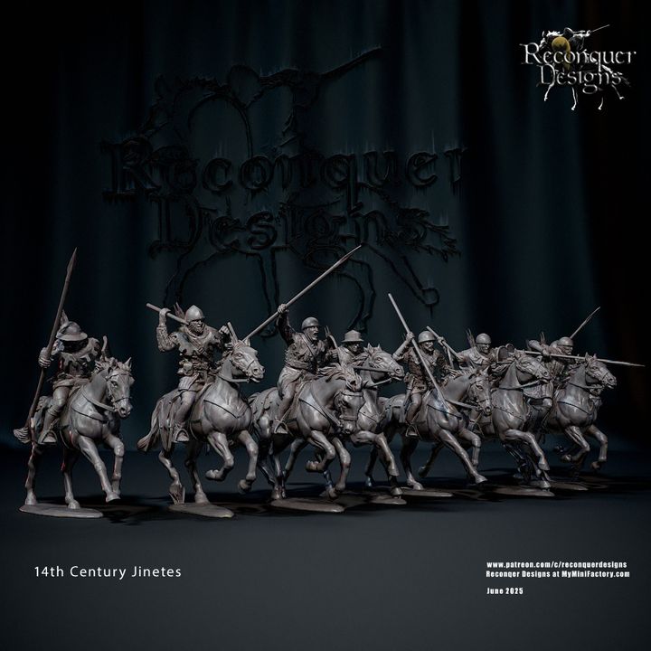 14th Century Jinetes (or mounted sergeants and Hobelars) by Reconquer Designs