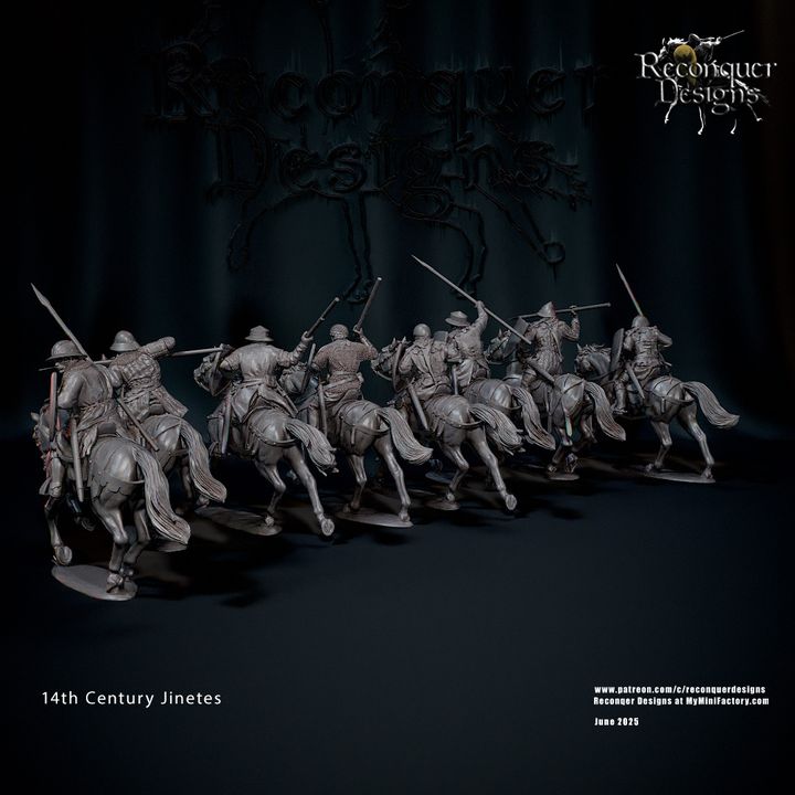14th Century Jinetes (or mounted sergeants and Hobelars) by Reconquer Designs